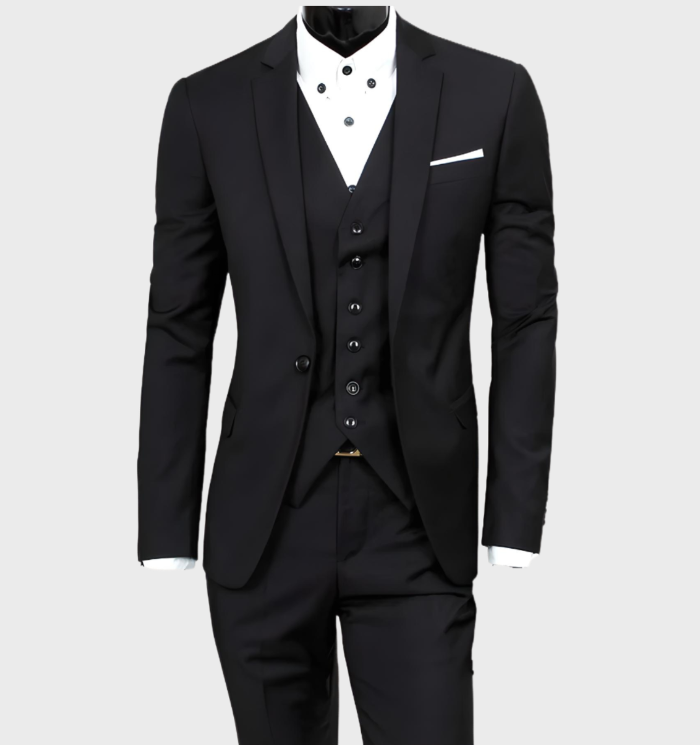 Colin Suit Set | Men's Single-Breasted Jacket with Notched Collar and Formal Trousers