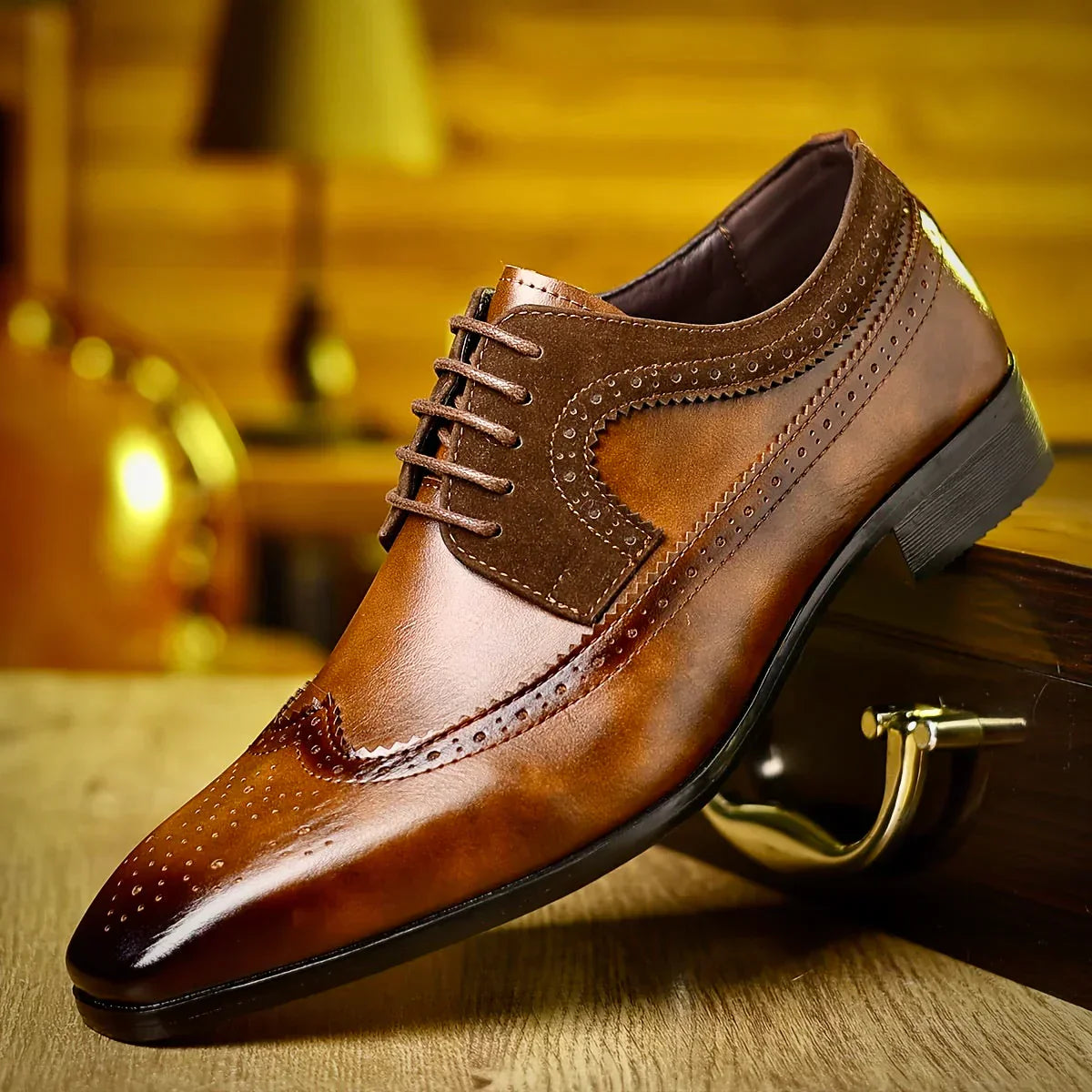 Kavan Dress Shoes | Men's Black Leather Formal Oxford Footwear