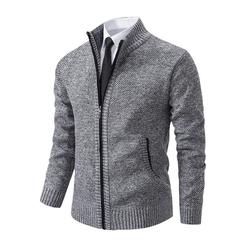 Elijah Cardigan | Men's Plus Size Casual Knit Cardigan with Fashion Collar