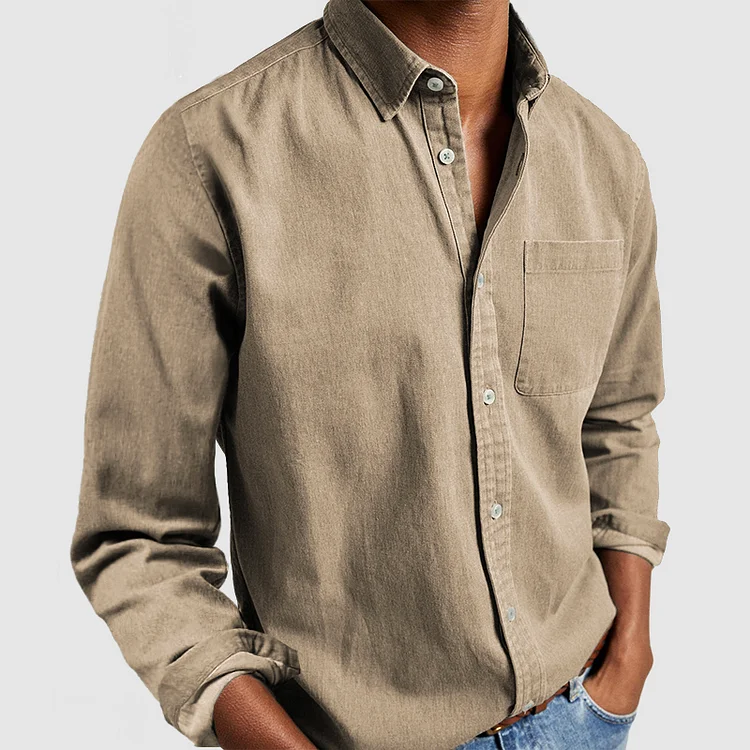 Emir Cotton Long-Sleeve Shirt | Men's Casual Versatile Fit