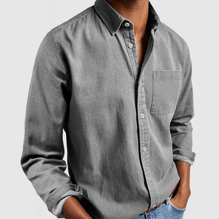 Emir Cotton Long-Sleeve Shirt | Men's Casual Versatile Fit