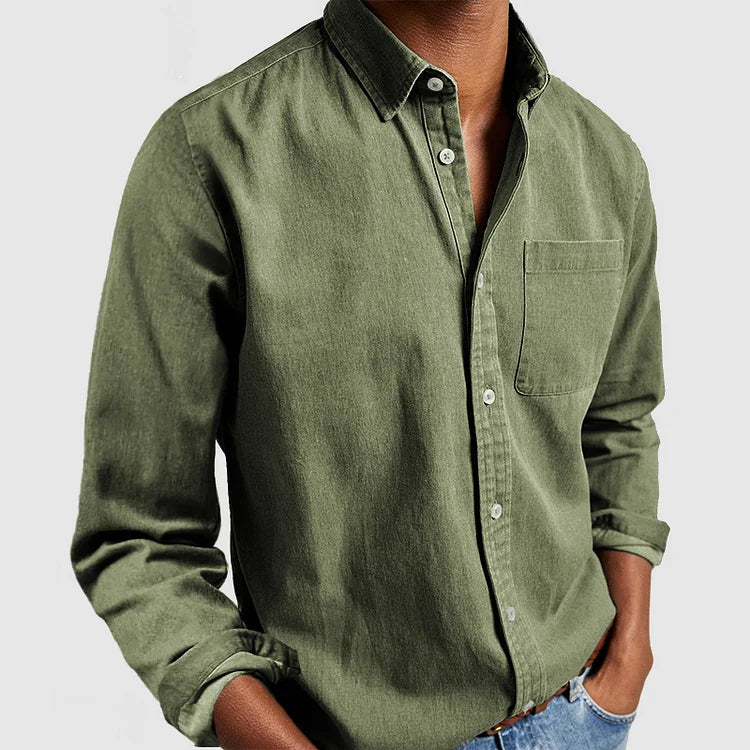 Emir Cotton Long-Sleeve Shirt | Men's Casual Versatile Fit