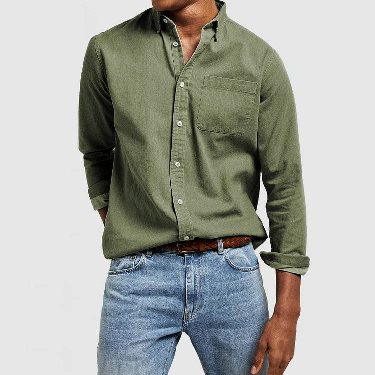 Emir Cotton Long-Sleeve Shirt | Men's Casual Versatile Fit