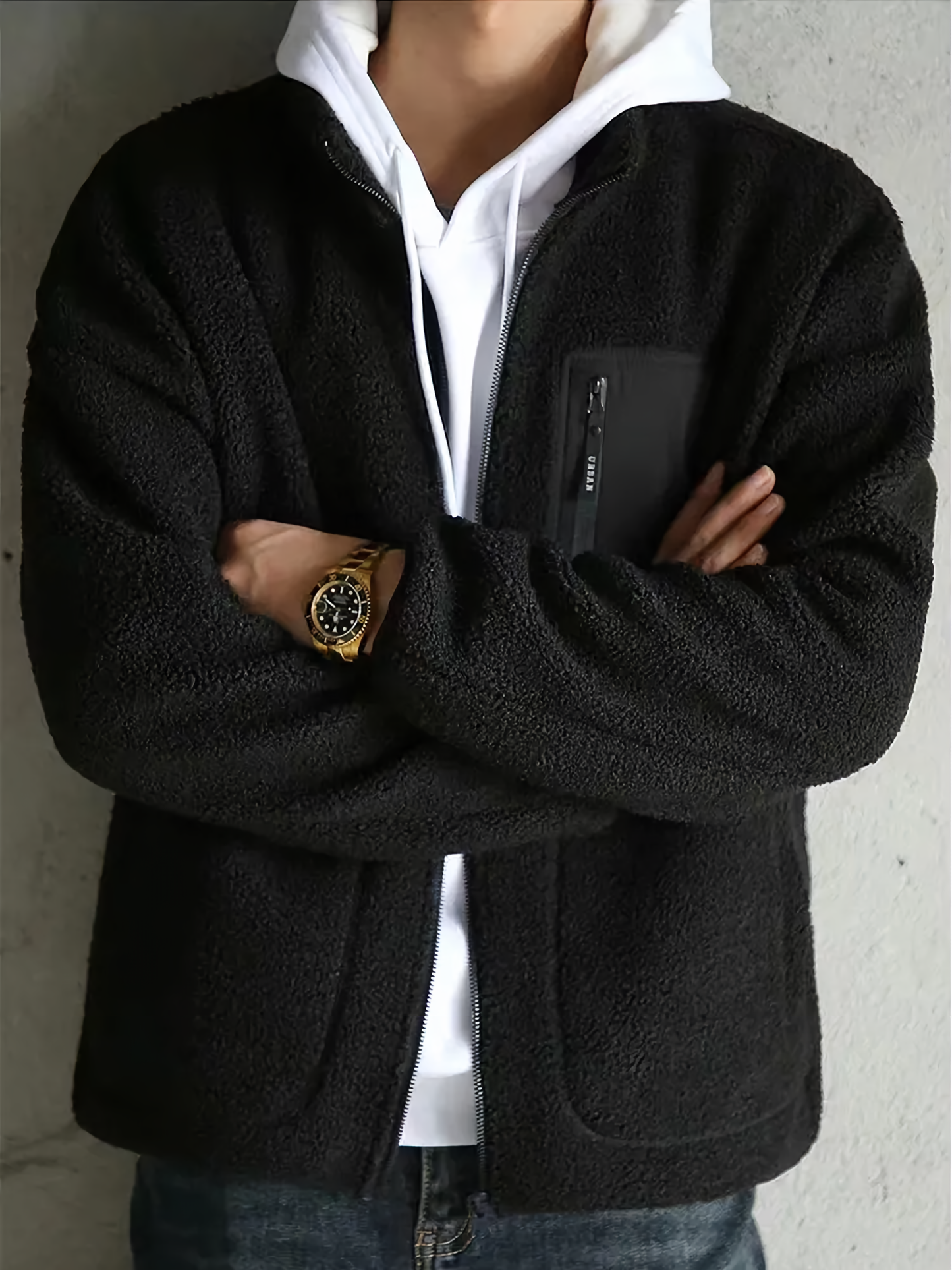 Kenrick Fleece Jacket | Men's Winter Zip-Up Sherpa Jacket