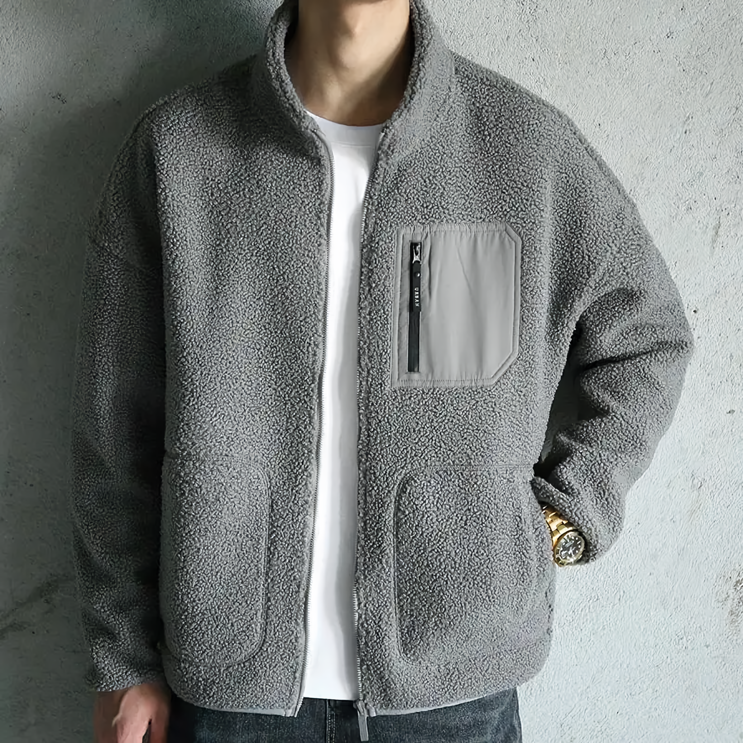 Kenrick Fleece Jacket | Men's Winter Zip-Up Sherpa Jacket