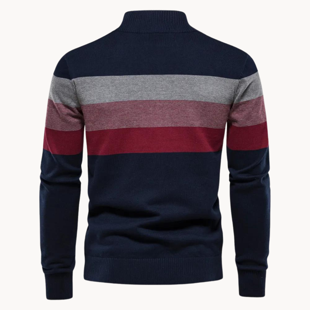 Jacob Men’s Jumper | Quarter-Zip Jumper with High Collar and Long Sleeves for Autumn