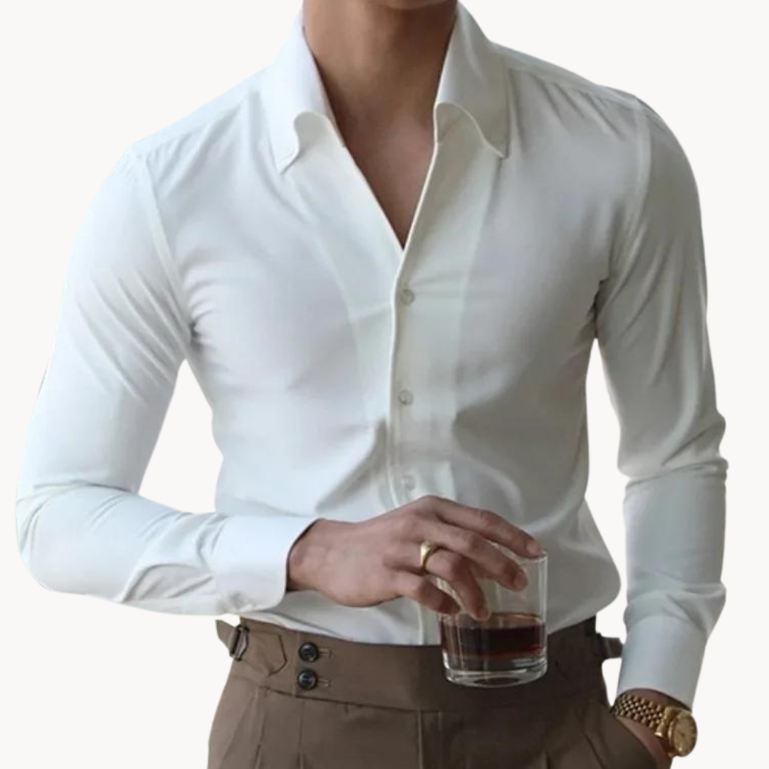 Kalin Dress Shirt | Men's Autumn Slim Fit Stretch Cotton Shirt