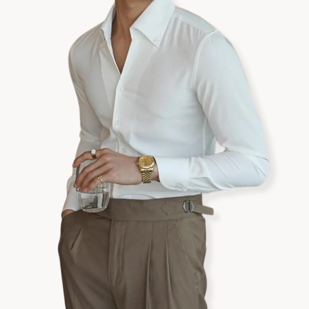 Kalin Dress Shirt | Men's Autumn Slim Fit Stretch Cotton Shirt