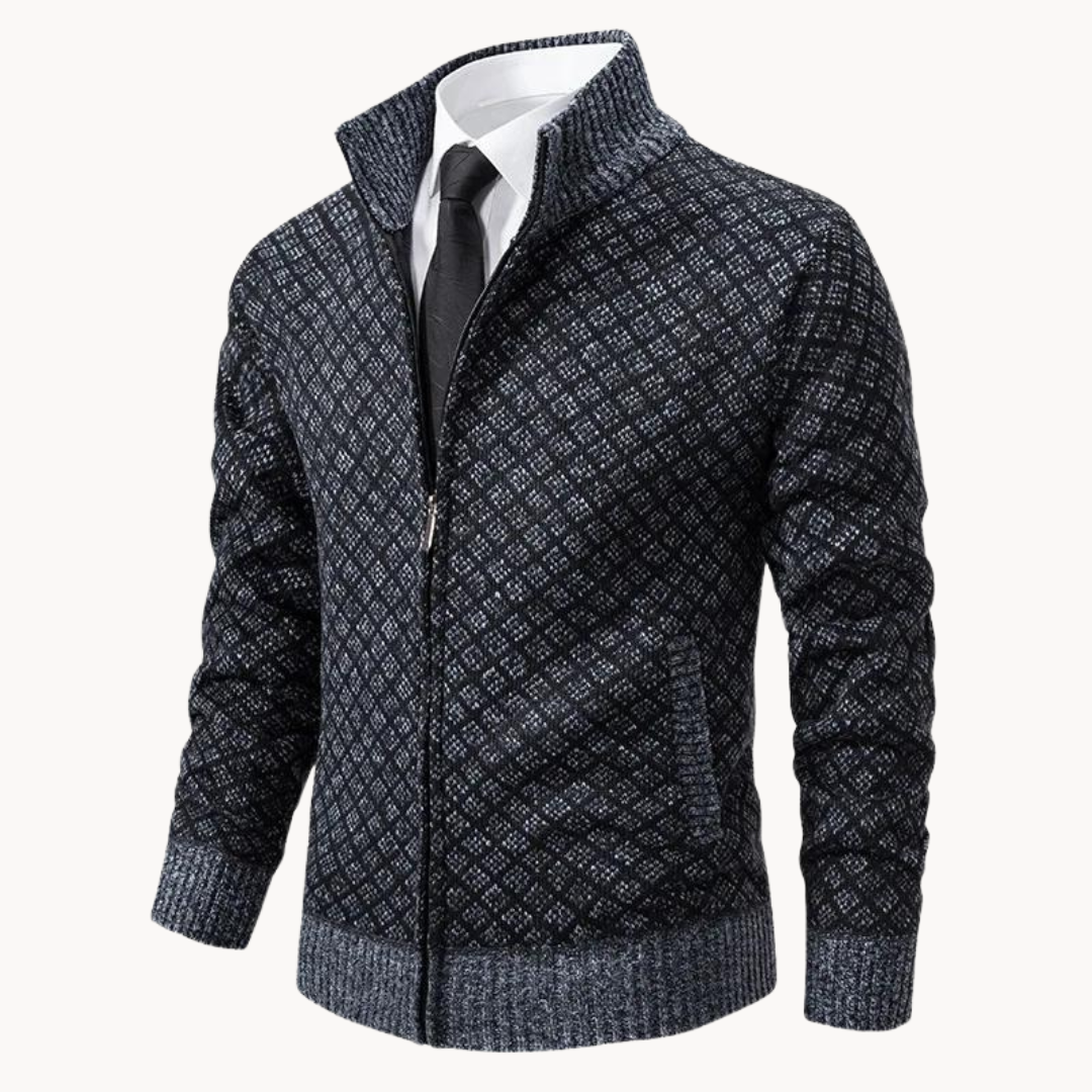 Jalen Full Zip Cardigan | Knitted Cardigan for Winter