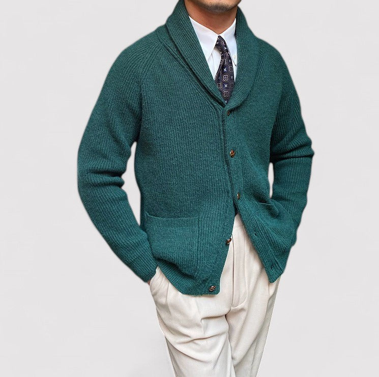 Garnet Men's Cardigan | Stylish Knitted Button-Up Sweater