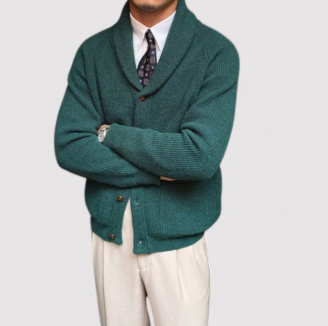 Garnet Men's Cardigan | Stylish Knitted Button-Up Sweater