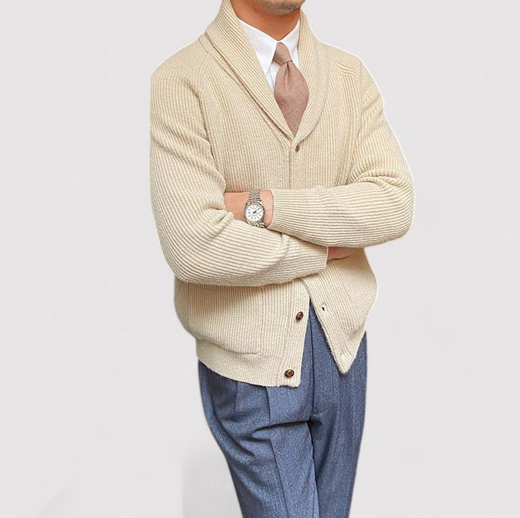 Garnet Men's Cardigan | Stylish Knitted Button-Up Sweater
