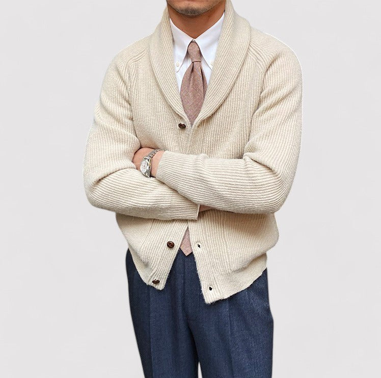 Garnet Men's Cardigan | Stylish Knitted Button-Up Sweater