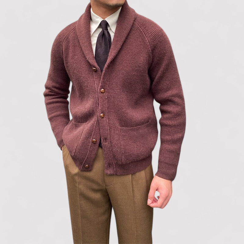 Garnet Men's Cardigan | Stylish Knitted Button-Up Sweater