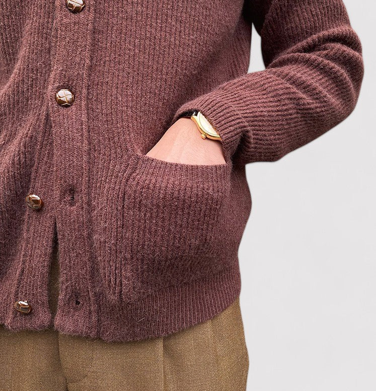 Garnet Men's Cardigan | Stylish Knitted Button-Up Sweater