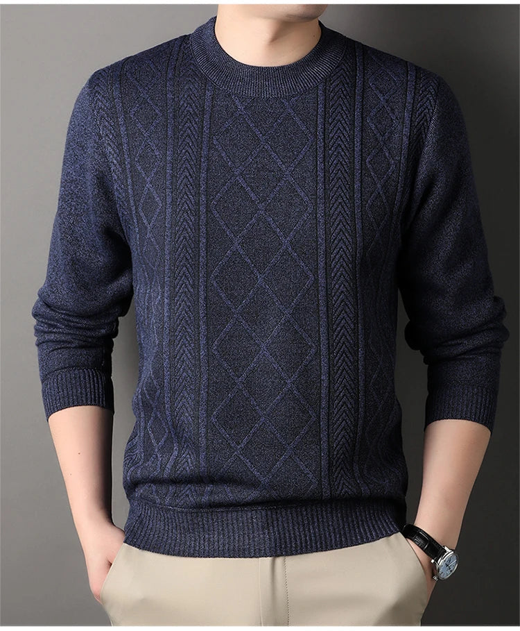 Geoffrey Men's Sweater | Warm Knit Autumn-Winter Pullover