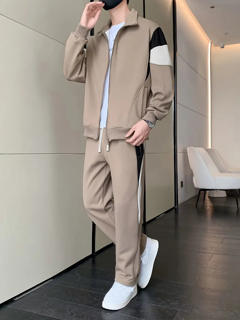 Geralton Men’s Casual Set | Stylish Jacket and Matching Outfit