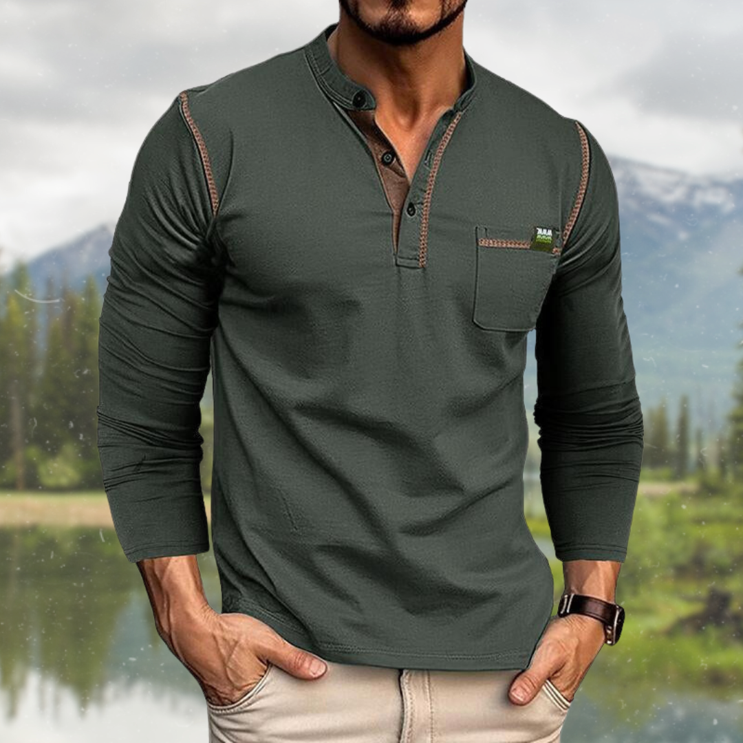 Midas Men’s Shirt | Long Sleeve with Chest Pocket