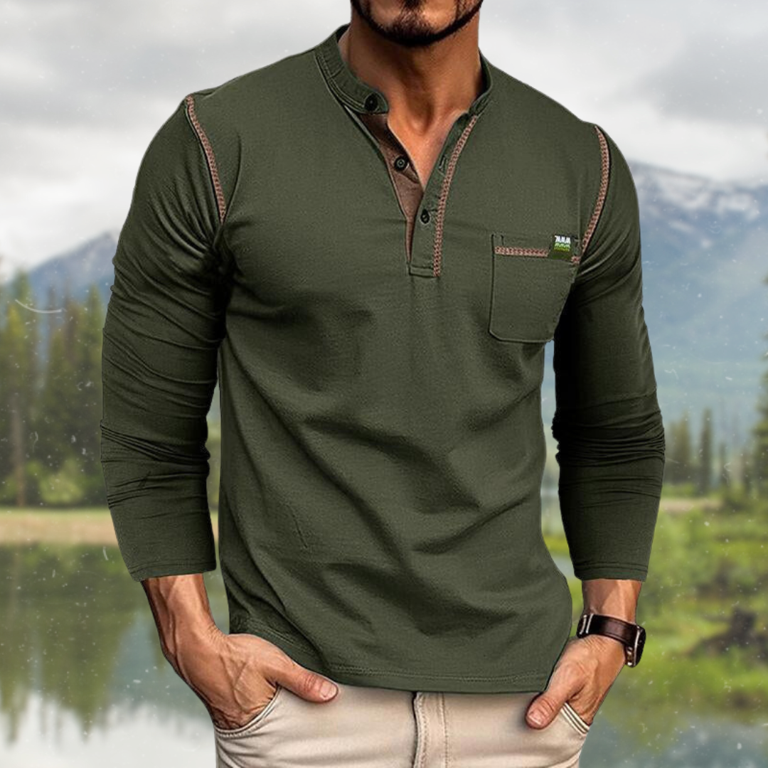 Midas Men’s Shirt | Long Sleeve with Chest Pocket