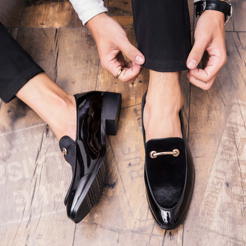 Kean Loafers | Men's Patent Leather Italian-Style Formal Shoes