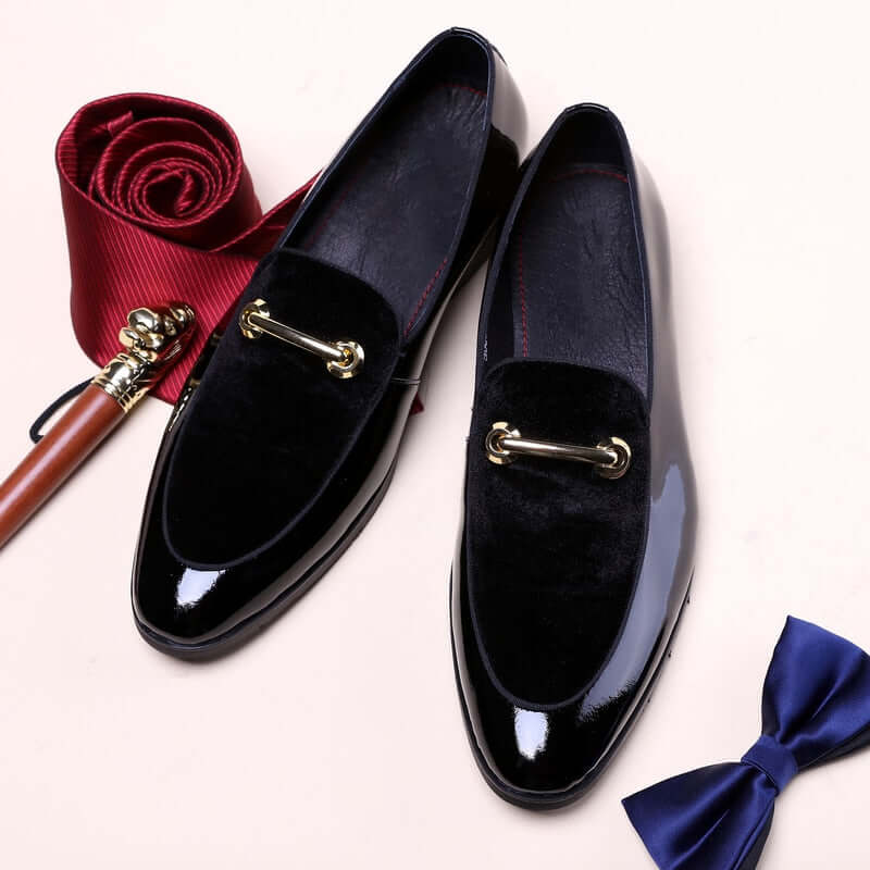 Kean Loafers | Men's Patent Leather Italian-Style Formal Shoes
