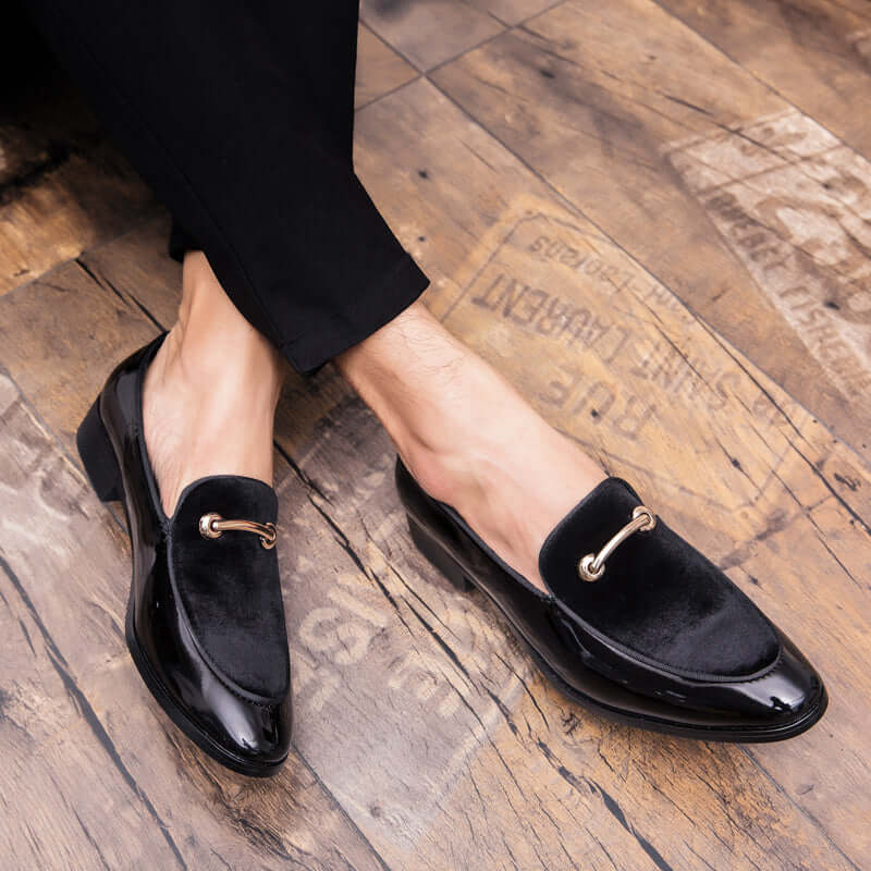 Kean Loafers | Men's Patent Leather Italian-Style Formal Shoes