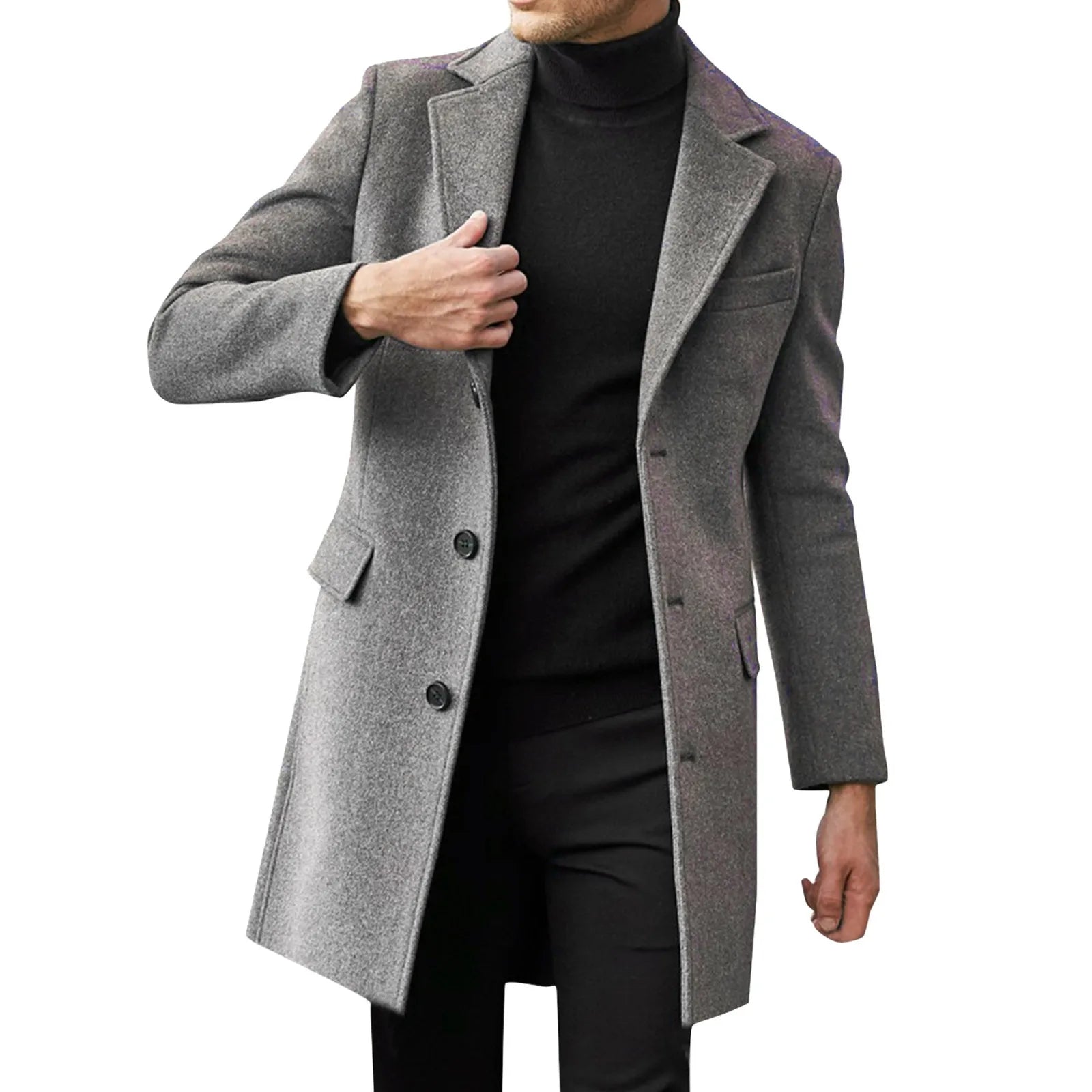 Hadrian Men’s Wool Blazer Coat | Business-Style Windproof Outerwear