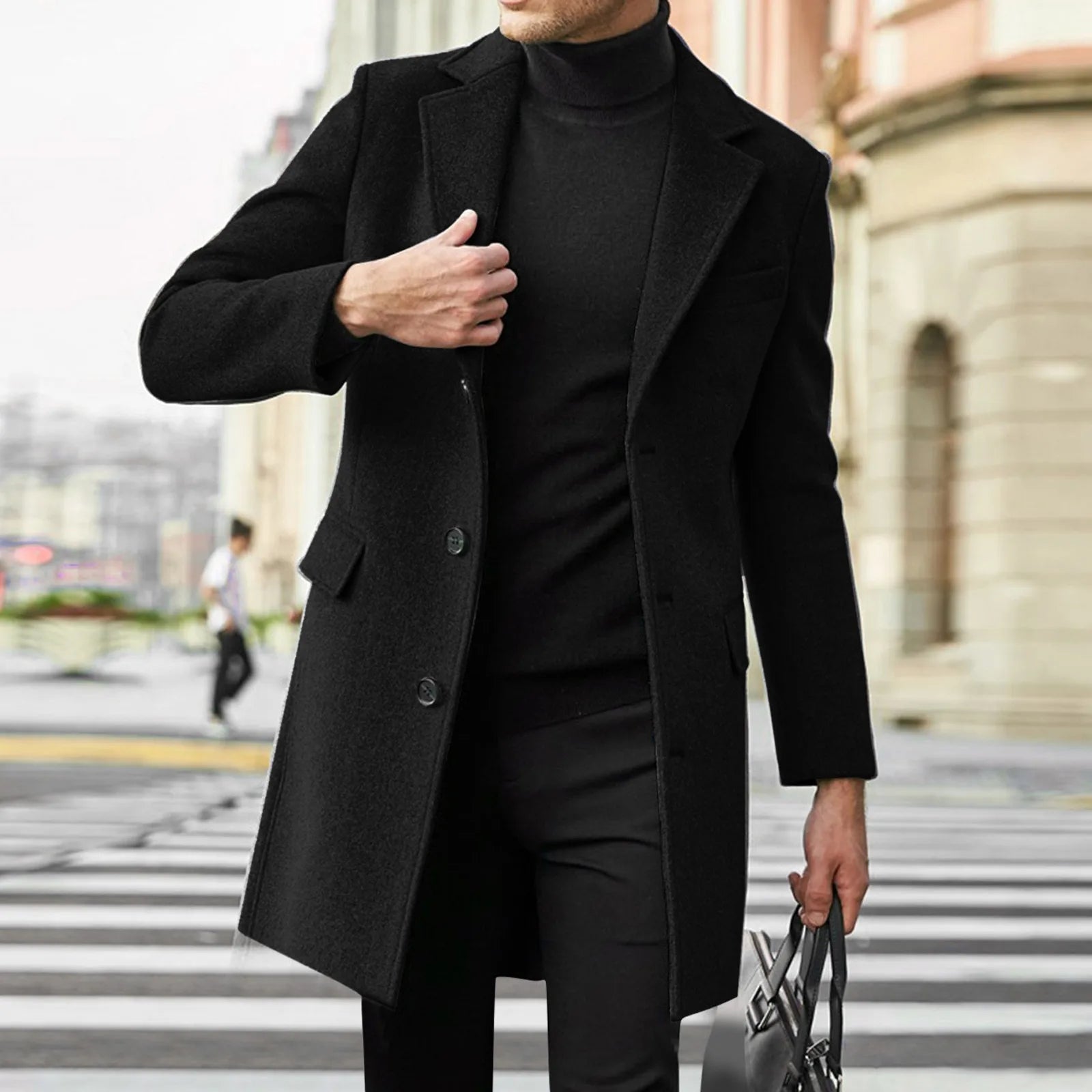 Hadrian Men’s Wool Blazer Coat | Business-Style Windproof Outerwear
