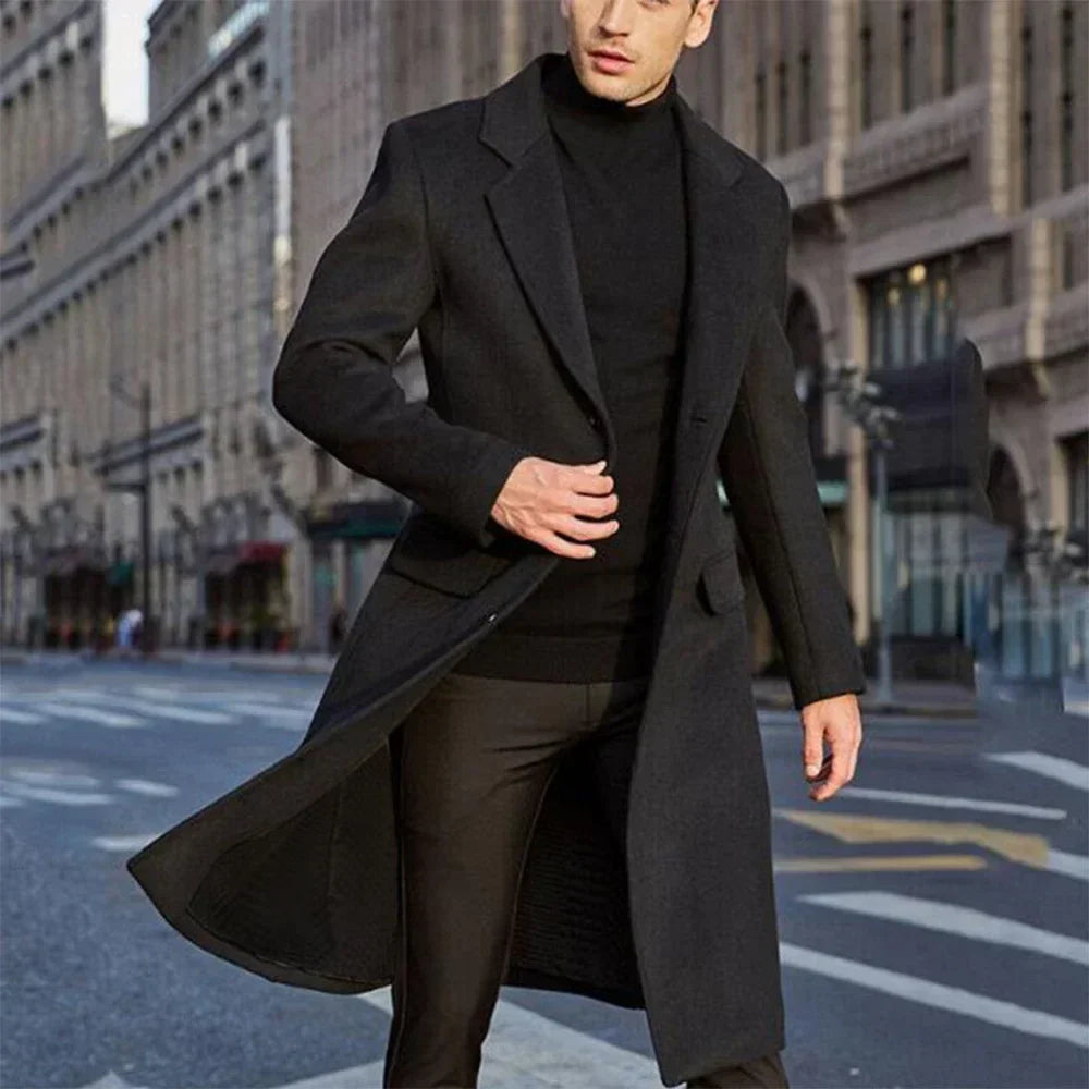 Hadrian Men’s Wool Blazer Coat | Business-Style Windproof Outerwear
