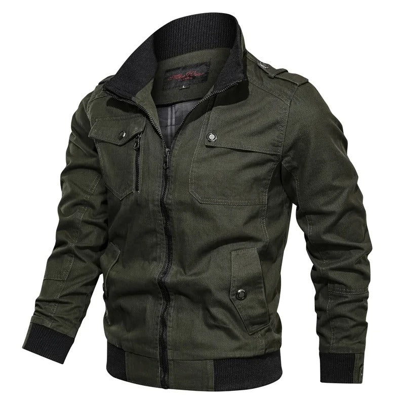 Harlan Men’s Military Motorcycle Jacket | Stylish and Durable Outerwear
