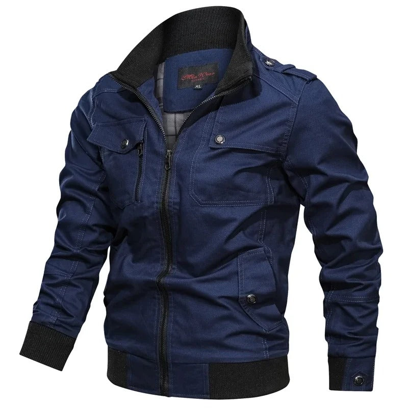 Harlan Men’s Military Motorcycle Jacket | Stylish and Durable Outerwear