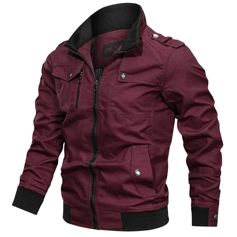 Harlan Men’s Military Motorcycle Jacket | Stylish and Durable Outerwear