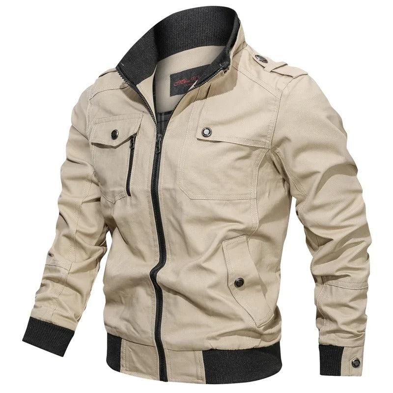 Harlan Men’s Military Motorcycle Jacket | Stylish and Durable Outerwear