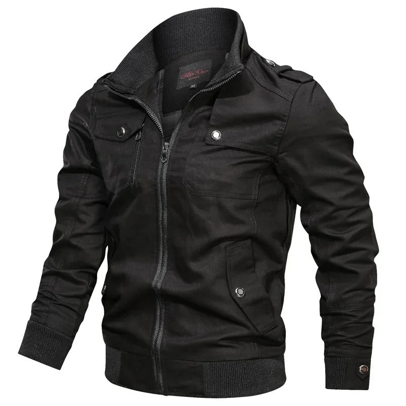 Harlan Men’s Military Motorcycle Jacket | Stylish and Durable Outerwear