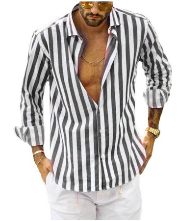 Harland Men’s Long-Sleeve Polo Shirt | Stylish Striped Design