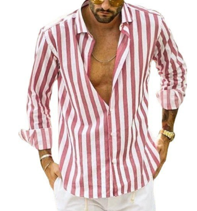 Harland Men’s Long-Sleeve Polo Shirt | Stylish Striped Design
