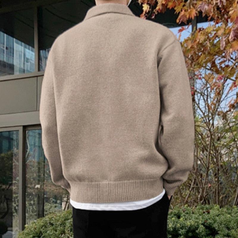James Button Collar Cardigan | Knit Cardigan for Autumn