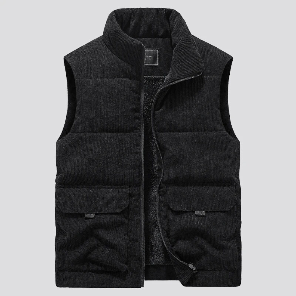 Helmuth Men’s Warm Corduroy Vest | Casual Winter Essential