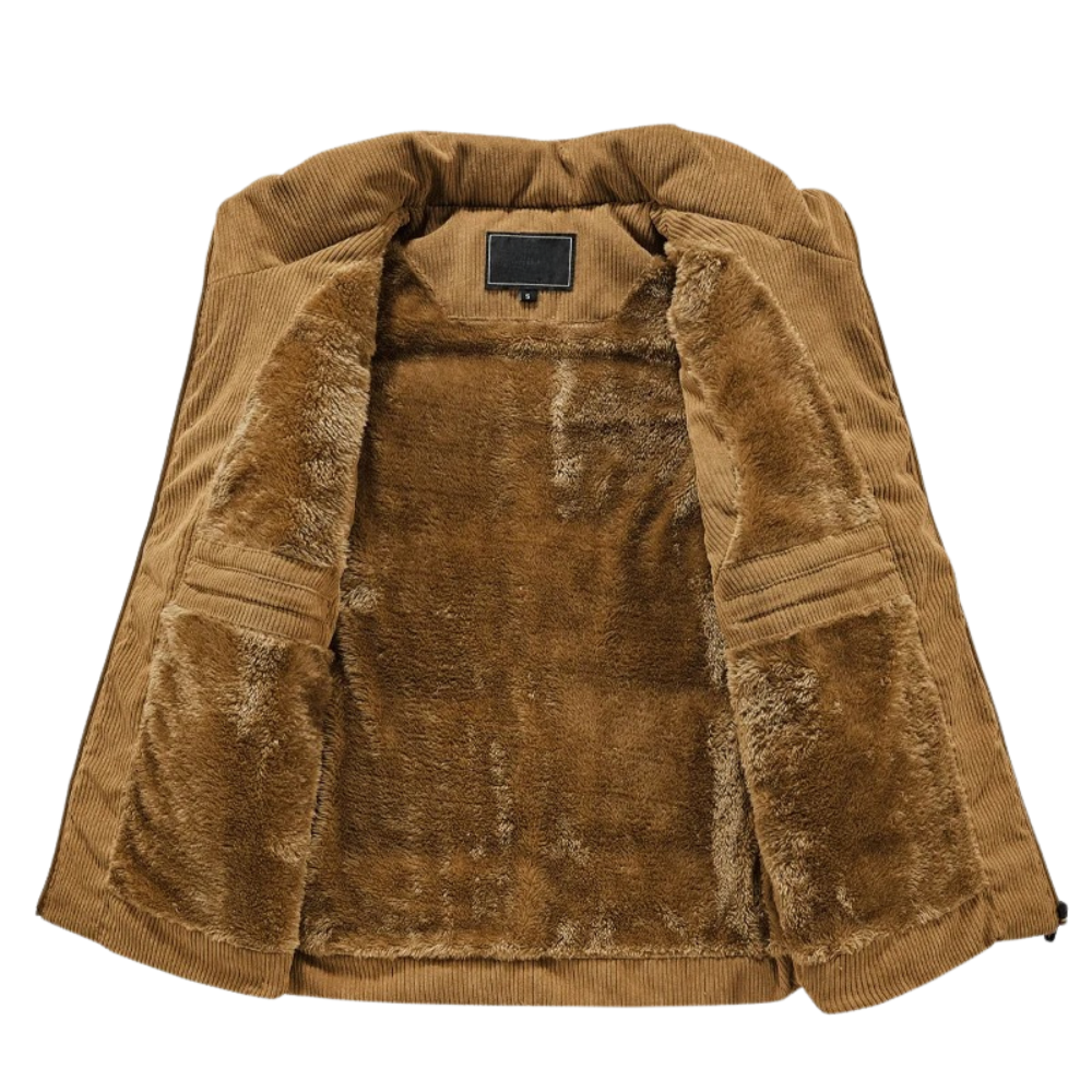 Helmuth Men’s Warm Corduroy Vest | Casual Winter Essential