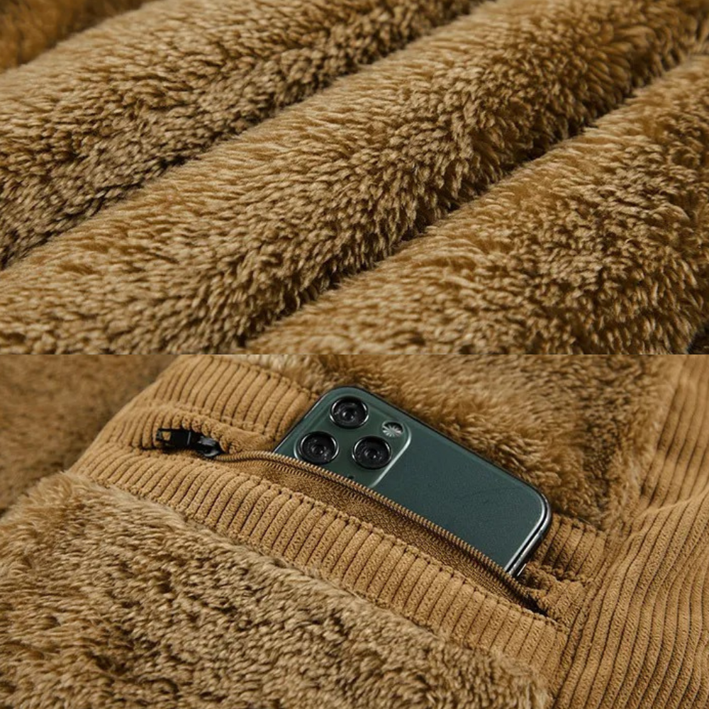 Helmuth Men’s Warm Corduroy Vest | Casual Winter Essential