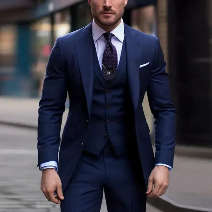 Latham Men's 3-Piece Suit | Blazer, Trousers and Waistcoat Set