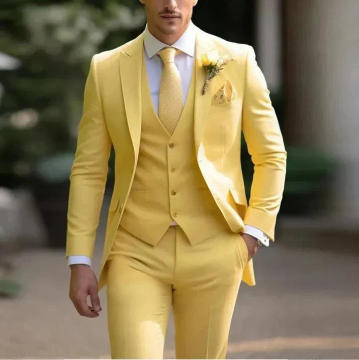 Latham Men's 3-Piece Suit | Blazer, Trousers and Waistcoat Set