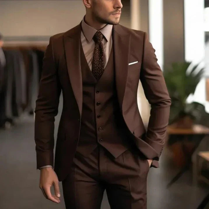 Latham Men's 3-Piece Suit | Blazer, Trousers and Waistcoat Set