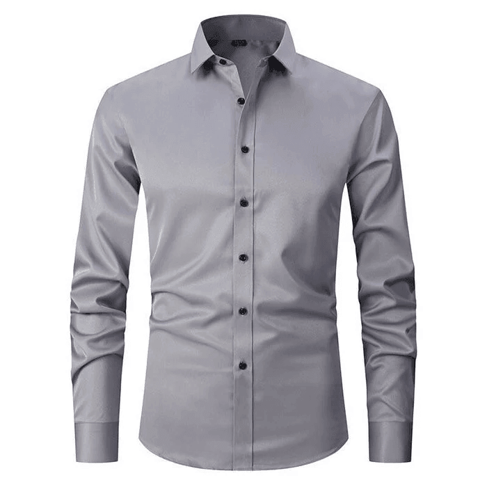Hollister Men’s Long-Sleeve Polo Shirt | Elastic and Anti-Wrinkle Design