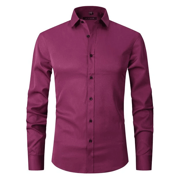 Hollister Men’s Long-Sleeve Polo Shirt | Elastic and Anti-Wrinkle Design