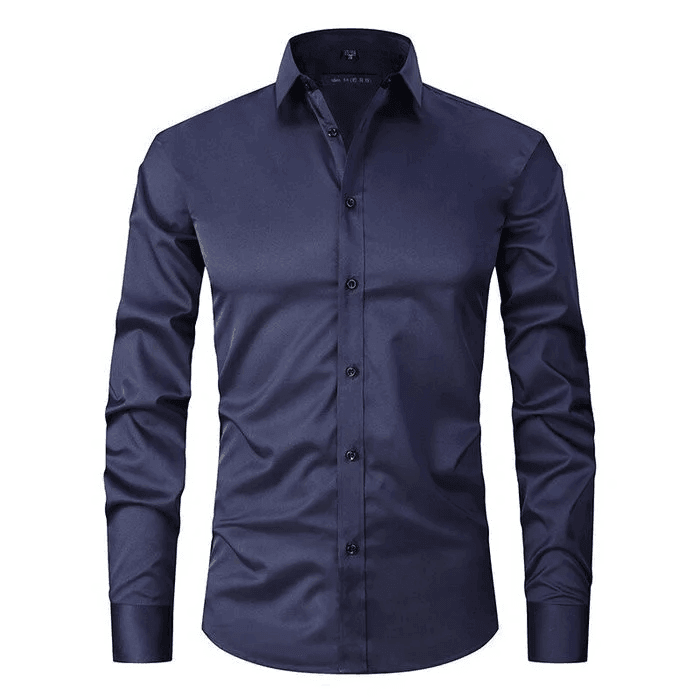 Hollister Men’s Long-Sleeve Polo Shirt | Elastic and Anti-Wrinkle Design