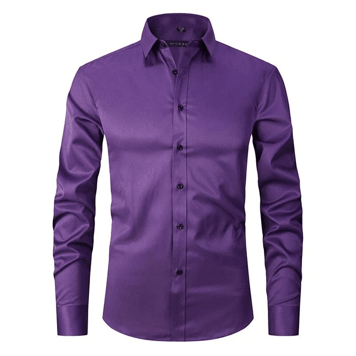 Hollister Men’s Long-Sleeve Polo Shirt | Elastic and Anti-Wrinkle Design