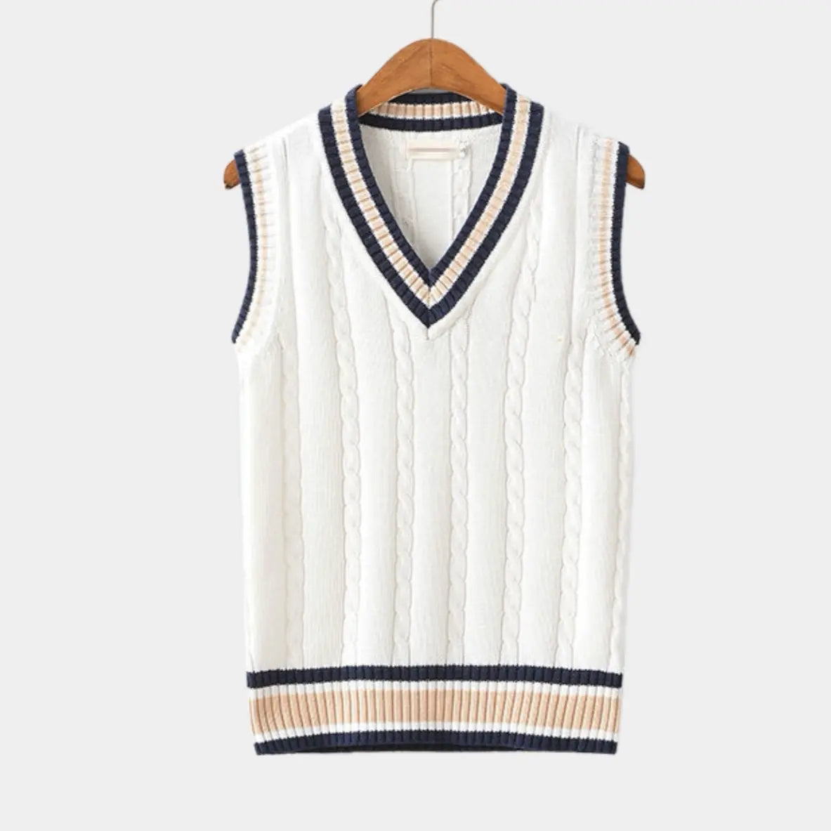 Jansen Knitted Vest | V-Neck Sleeveless Knit for Autumn