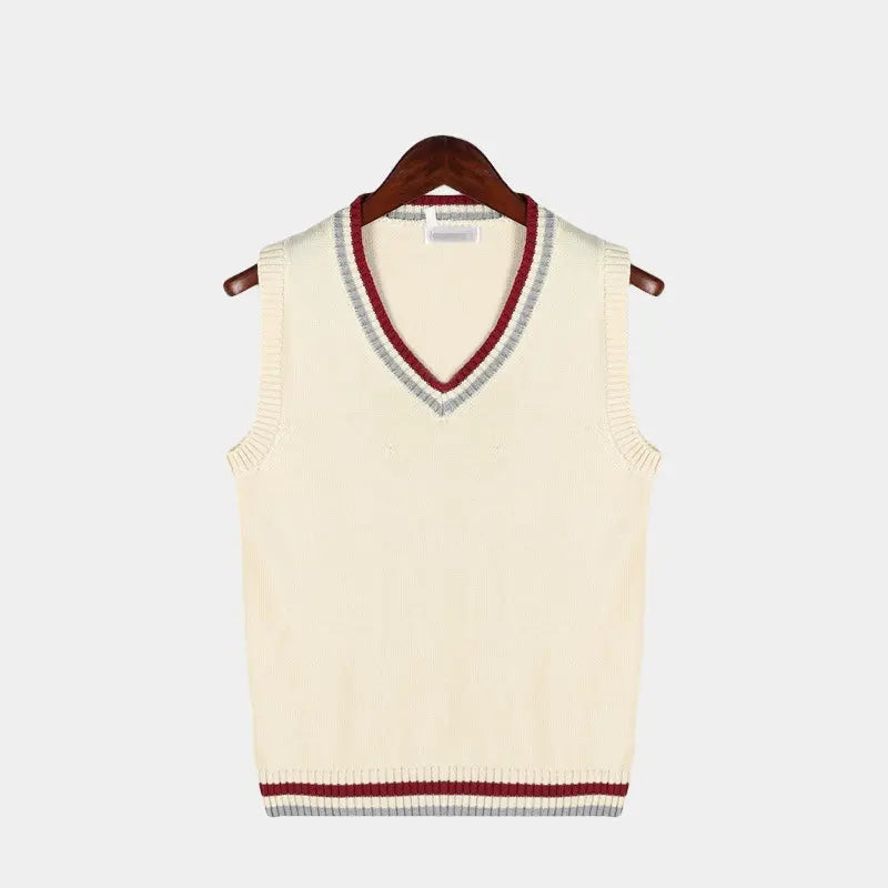 Jansen Knitted Vest | V-Neck Sleeveless Knit for Autumn