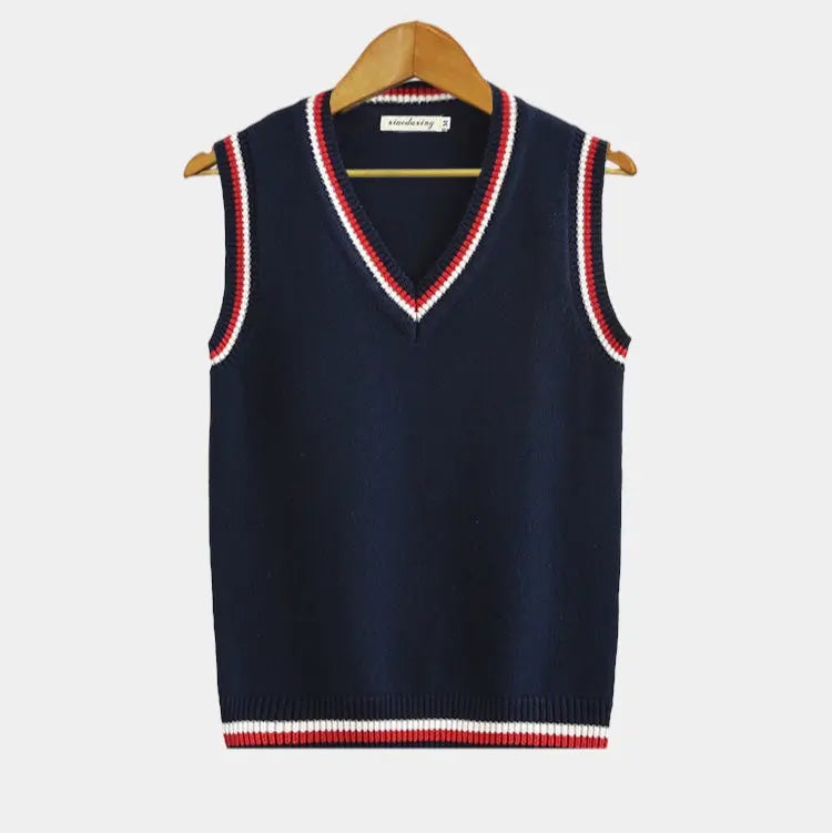 Jansen Knitted Vest | V-Neck Sleeveless Knit for Autumn